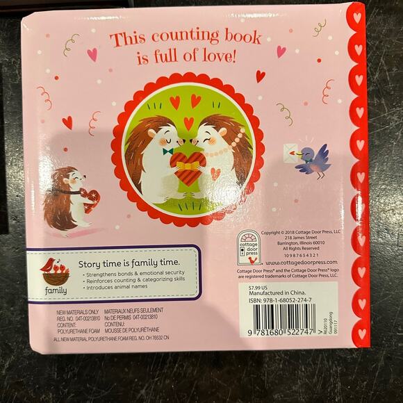 Children’s Books About Love, A Valentine Counting Book, and gift box - Picture 6 of 12